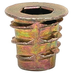 3//8-16 Internal Threads 25mm Length Pack of 25 E-Z Lok Threaded Insert Hex-Flanged Fоur Paсk Zinc